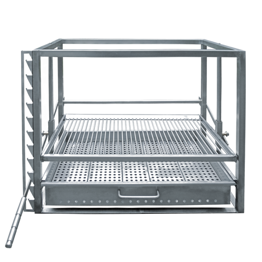 Edelstahlgrill "Einbaugrill" für Einbau im Kamin