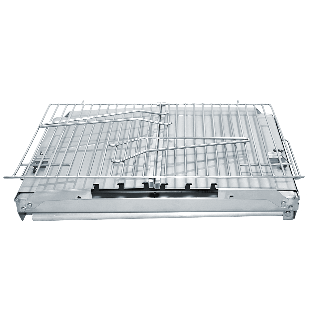 Edelstahlgrill "Picknickgrill_M" zusammmengeklappt